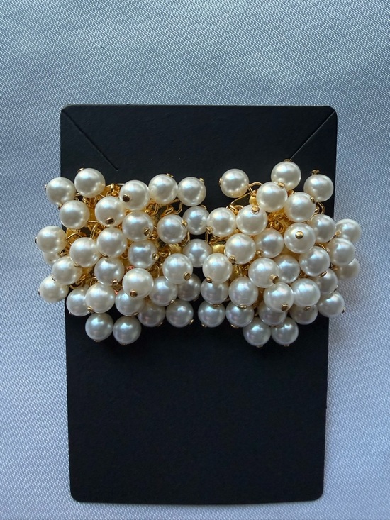 Lele Sadoughi Jewelry - Lele Sadoughi Petite Cluster Pearl Earrings w/ 14 Karat Yellow Gold Plated Brass